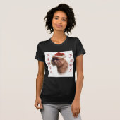 ブリュッセルグリフォンサンタポーズ Tシャツ (正面フル)