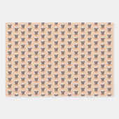 ブリュッセルグリフォンス絵画ムーズオリジナルドッグアート ラッピングペーパーシート (正面)