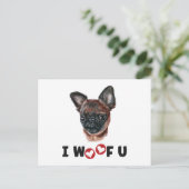 ブリュッセルグリフォンドッグIあなたをわ インビテーションポストカード (スタンド正面)