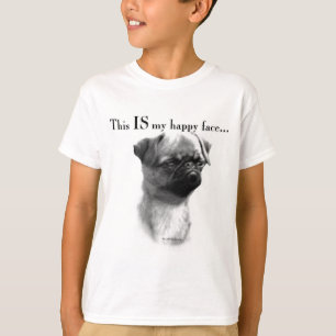 ブリュッセルグリフォンハピー顔 Tシャツ