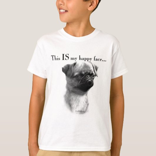 ブリュッセルグリフォンハピー顔 Tシャツ (正面)