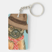 ブリュッセルグリフォンパパキーチェーン キーホルダー (裏面)