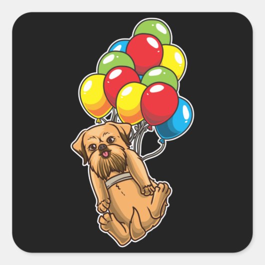 ブリュッセルグリフォンブルクセルロイドギフト スクエアシール (正面)