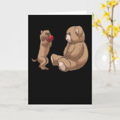 ブリュッセルグリフォンブルッセルロワ犬&ぬいぐるみ カード (黄色い花)