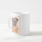 ブリュッセルグリフォン絵画スムーズオリジナルドッグアート コーヒーマグカップ (正面左)