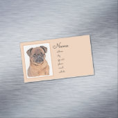 ブリュッセルグリフォン絵画スムーズオリジナルドッグアート マグネット名刺 (インサイチュ)