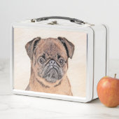 ブリュッセルグリフォン絵画スムーズオリジナルドッグアート メタルランチボックス (インサイチュ)