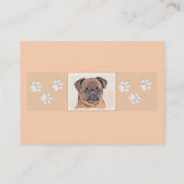 ブリュッセルグリフォン絵画スムーズオリジナルドッグアート 名刺 (裏面)