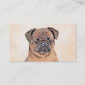 ブリュッセルグリフォン絵画スムーズオリジナルドッグアート 名刺 (裏面)