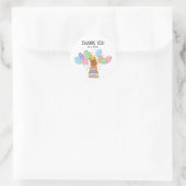 ブリュッセルグリフォン誕生日パーティーメッセージカードシール ラウンドシール (バッグ)