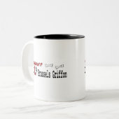 ブリュッセルグリフォン(私は愛)マグ ツートーンマグカップ (正面左)