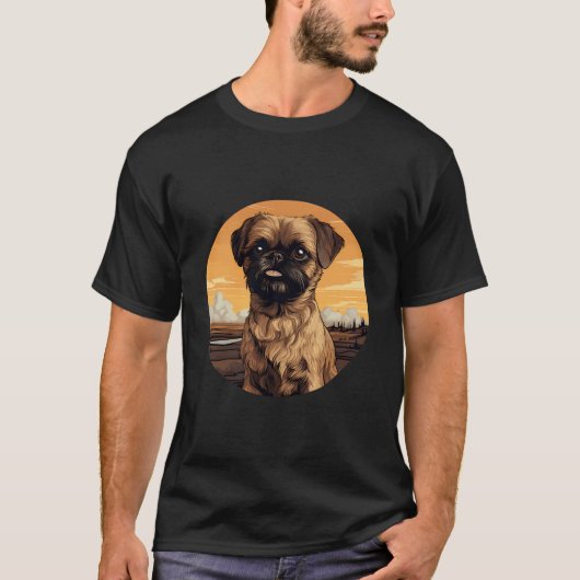 ブリュッセルグリフォンBruxelloisブリュッセルグリフォンDog B Tシャツ (正面)
