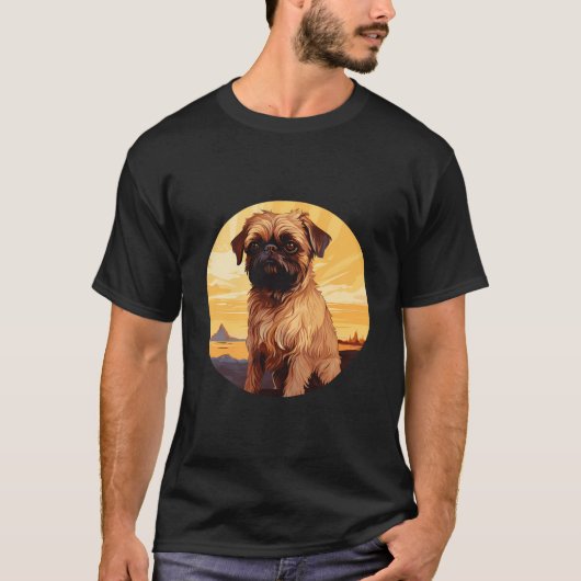 ブリュッセルグリフォンBruxelloisブリュッセルグリフォンDog B Tシャツ (正面)