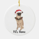 ブリュッセルパーソナライズされたグリフォン セラミックオーナメント (裏面)