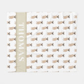 ブリュッセルパーソナライズされたグリフォン フリースブランケット (正面(横))