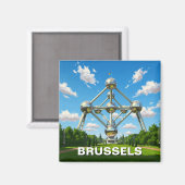 ブリュッセルベルギーアトミアム旅行 マグネット (正面/裏面)