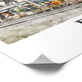 ブリュッセルベルギーアートトラベルウォーターカラーハンドドロード ポスター (角)