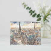 ブリュッセルベルギーウォーター絵を描カラーズパノラマビュー ポストカード (スタンド正面)