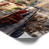 ブリュッセルベルギートラベルウォーターカラーアートプリント ポスター (角)