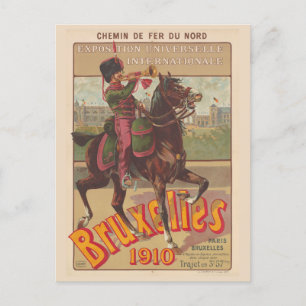 ブリュッセルベルギービンテージポスター1910 ポストカード
