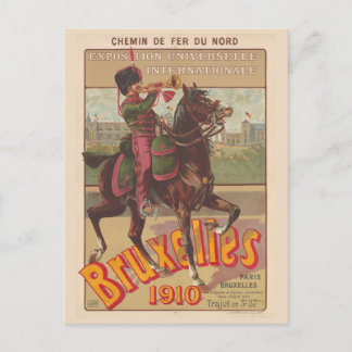 ブリュッセルベルギービンテージポスター1910 ポストカード