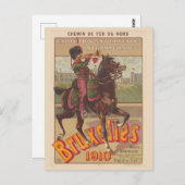 ブリュッセルベルギービンテージポスター1910 ポストカード (正面/裏面)