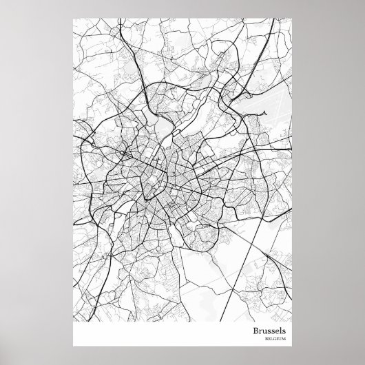 ブリュッセルベルギーポスタープリント ポスター (正面)