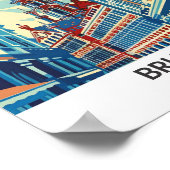 ブリュッセルベルギーレトロアートワーク旅行 ポスター (角)