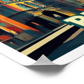 ブリュッセルベルギー旅行芸術的カラフル ポスター (角)