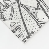 ブリュッセルベルギー(1905年)のヴィンテージの地図 フリースブランケット (角)