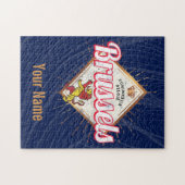 ブリュッセルヨーロッパキャピタルベルギーレトロライオンヴィンテージ ジグソーパズル (横)