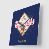 ブリュッセルヨーロッパキャピタルベルギーレトロライオンヴィンテージ スクエア壁時計 (傾斜)