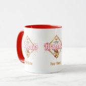 ブリュッセルヨーロッパキャピタルベルギーレトロライオンヴィンテージ マグカップ (正面左)