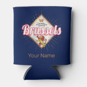 ブリュッセルヨーロッパキャピタルベルギーレトロライオンヴィンテージ 缶クーラー (正面)