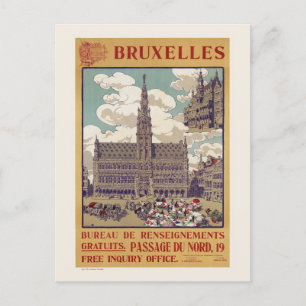 ブリュッセルヴィンテージポスター1913 ポストカード