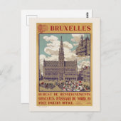 ブリュッセルヴィンテージポスター1913 ポストカード (正面/裏面)