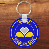 ブリュッセル丸エンブレム キーホルダー (正面)