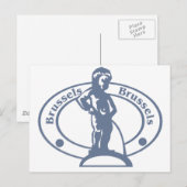 ブリュッセル切手 ポストカード (正面/裏面)