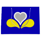 ブリュッセル国旗、ベルギー大抱き枕 ラージペーパーバッグ (正面)