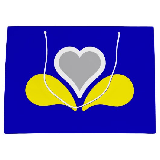 ブリュッセル国旗、ベルギー大抱き枕 ラージペーパーバッグ (正面)