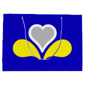 ブリュッセル国旗、ベルギー大抱き枕 ラージペーパーバッグ (裏面)