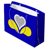 ブリュッセル国旗、ベルギー大抱き枕 ラージペーパーバッグ (裏面アングル)