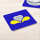 ブリュッセル国旗、ベルギー・スクエア紙コースター スクエアペーパーコースター (アングル)