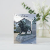 ブリュッセル威厳のあるのライオンBelgiumはがき ポストカード (スタンド正面)