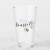 ブリュッセル市旗ハート タンブラーグラス (裏面)