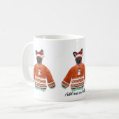 ブリュッセル犬の醜いセーターを着てクリスマス犬の恋人 コーヒーマグカップ (正面左)