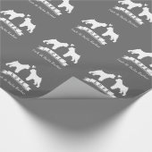 ブリュッセル結婚グリフォンのカップルとカスタム文字 ラッピングペーパー (角)