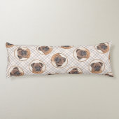 ブリュッセル絵を描グリフォン赤なめらかな可愛いドッグアート ボディピロー (裏面)