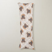 ブリュッセル絵を描グリフォン赤なめらかな可愛いドッグアート ボディピロー (正面縦)