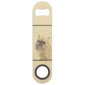 ブリュッセル絵画グリフォンの – かわいいオリジナルドッグアート スピード栓抜き (裏面)